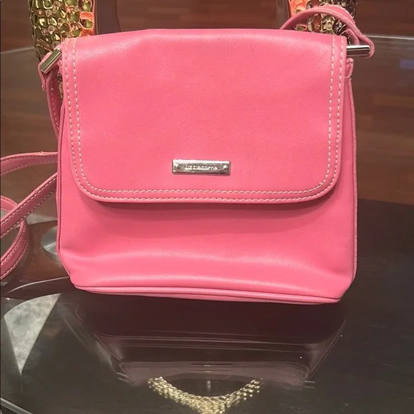 Liz Claiborne Pink leather Crossbody Bag with Flap Closure - Picture 2 of 10